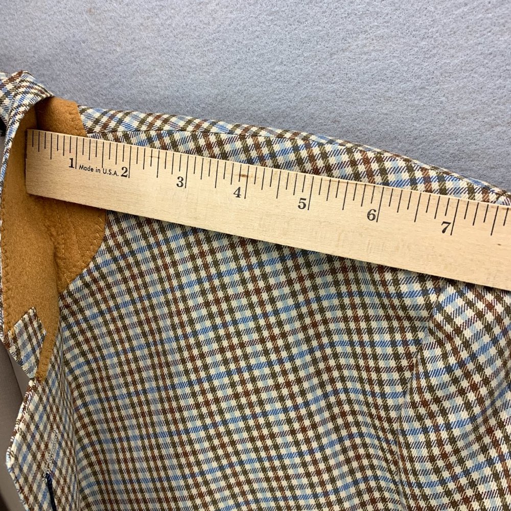 **SOLD**Roberto Rosso Sport Coat Mens 44R Brown Blue Check Wool Blend - Picture 11 of 16